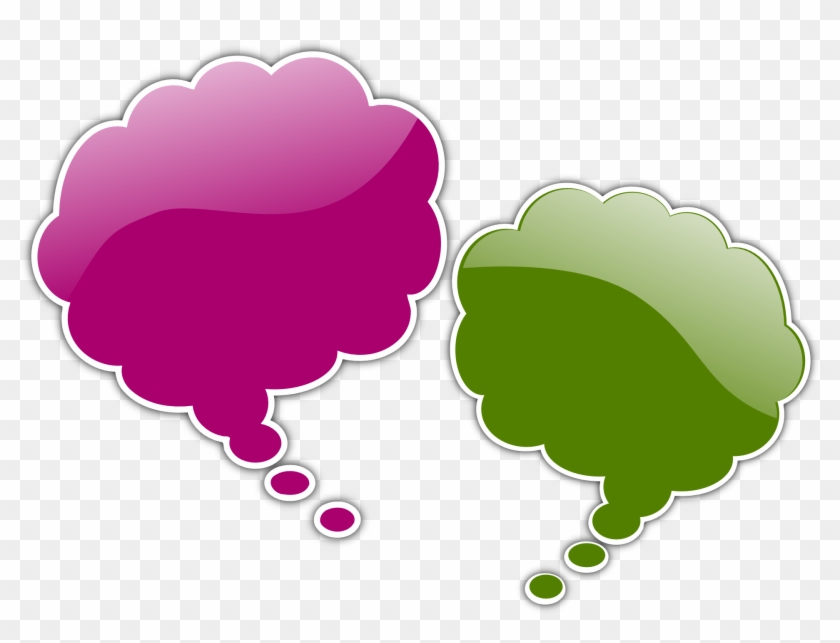 Pink, Purple, Thought Bubble Png Image - سحاب ملون Clipart