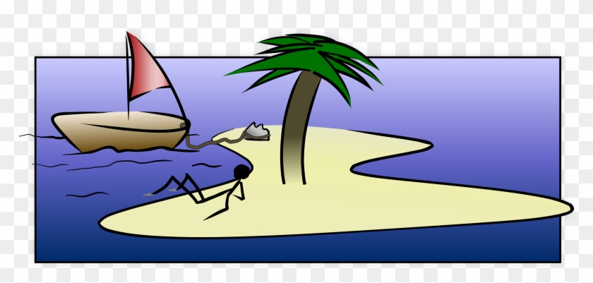 Desert Island Stick Figure Png Clipart #415092