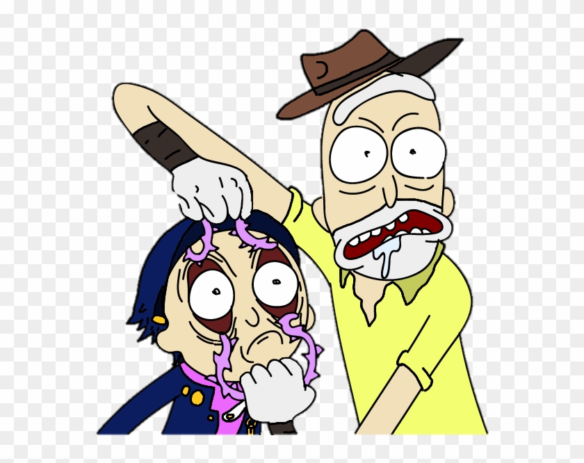 Monochrome Clipart Rick And Morty - Rick And Morty Jojo - Png Download
