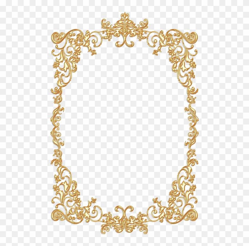 Golden Vintage Frame Png Clipart #415525