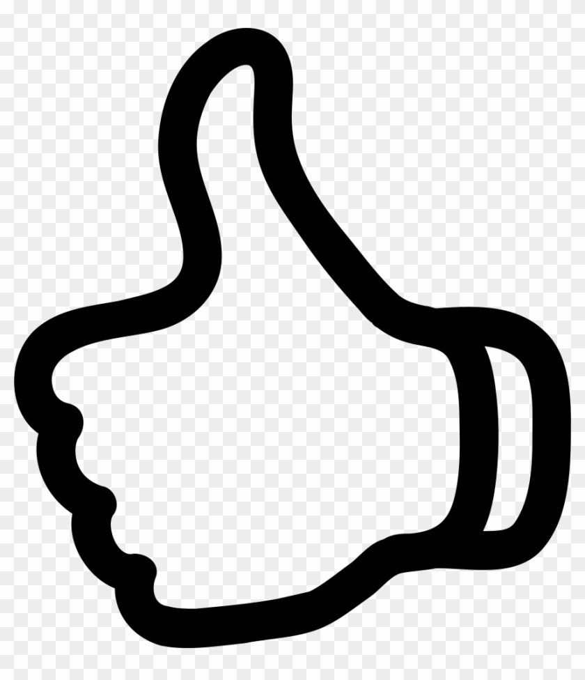 Facebook Thumbs Up Symbol - Thumbs Up Outline Png Clipart #415600