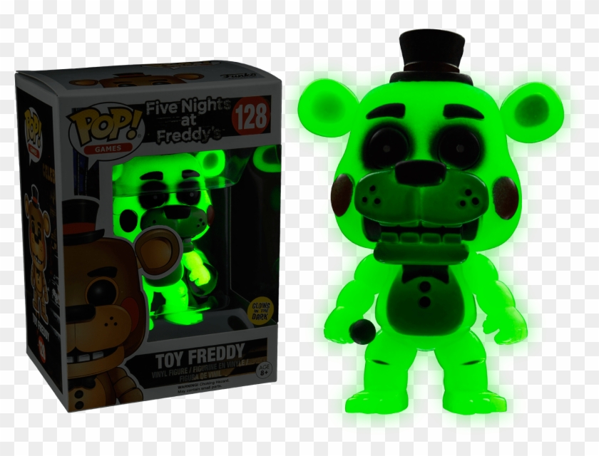 Glow In The Dark Toy Freddy Pop Vinyl Figure Five Nights - Five Nights At Freddy's Pop Heads Clipart #415744