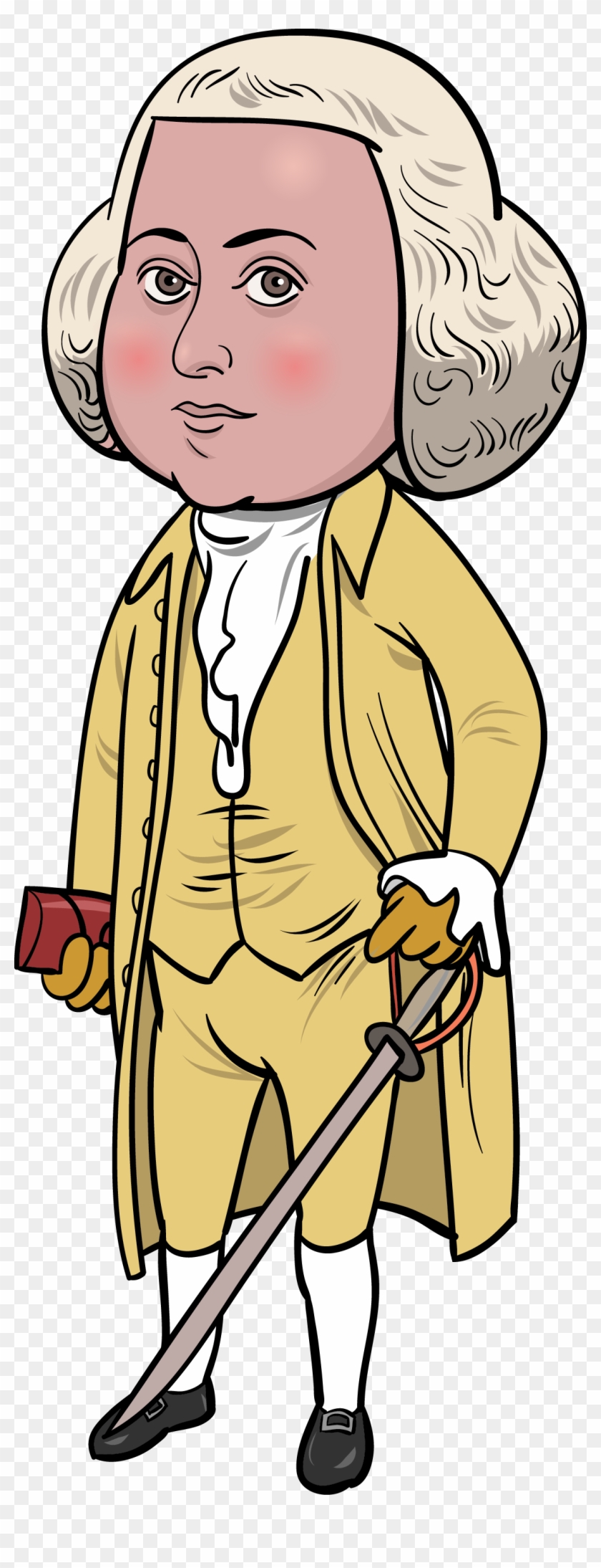 Picture Royalty Free Stock Working For Thus We Have - Cartoon Picture Of John Adams Clipart