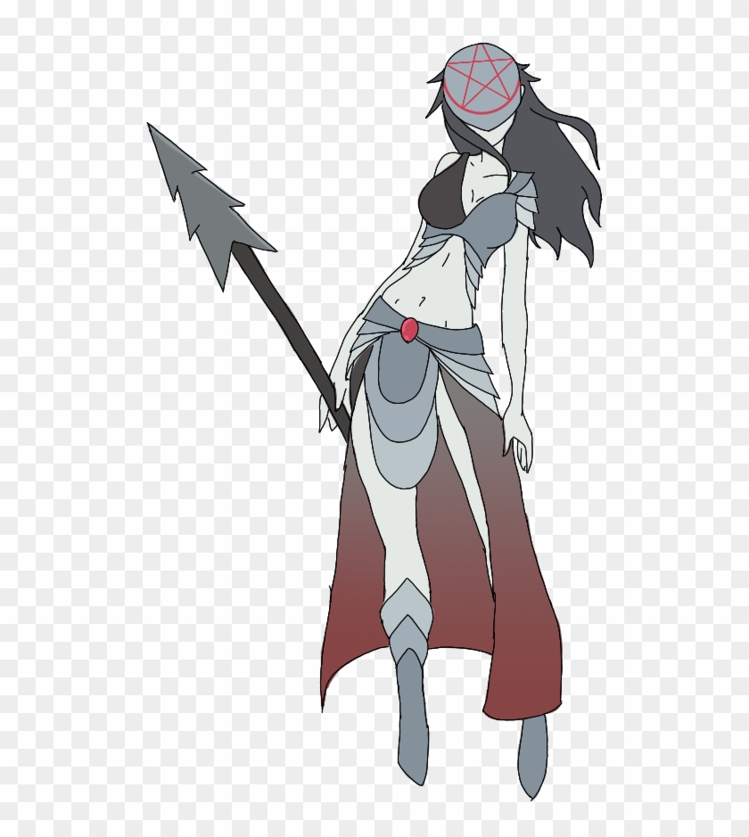 Dark Warrior Girl - Cartoon Clipart