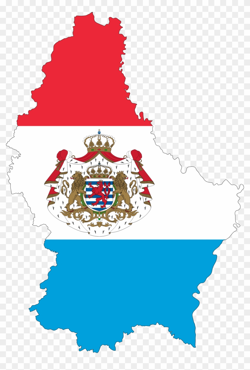 Big Image - Map Of Luxembourg With Capital City Clipart