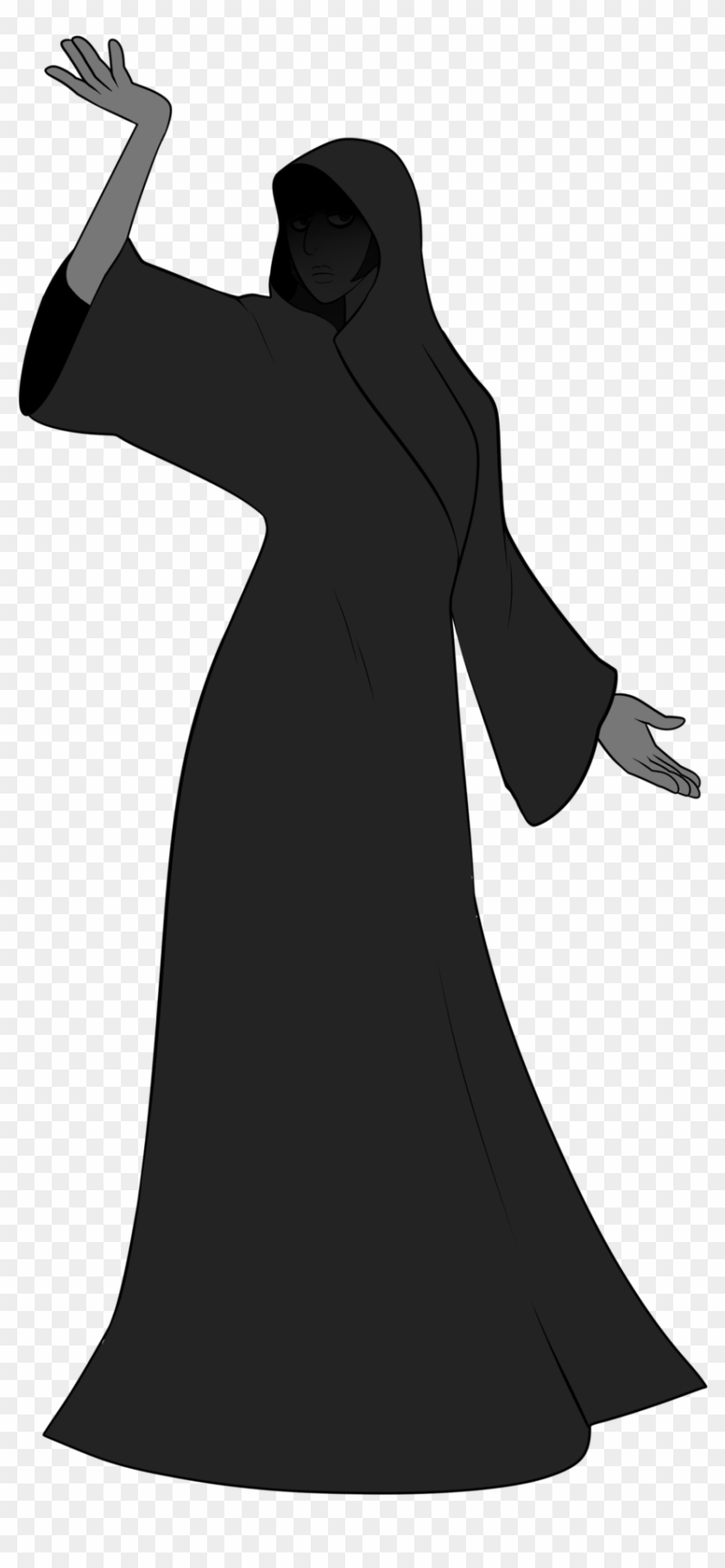 Black D Hooded - Gemcrust Clipart