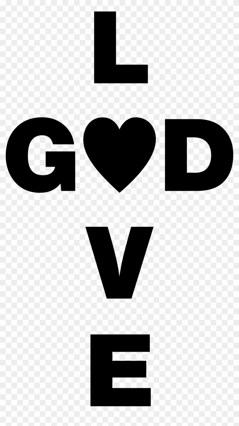 Image Royalty Free Stock Love Typography Big Image - God Is Love Black And White Clipart #416224