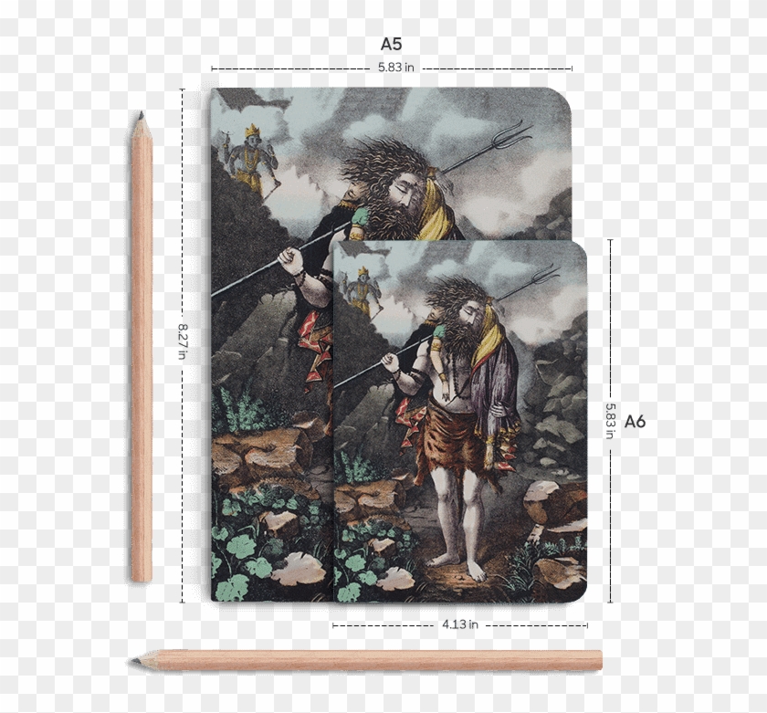 Dailyobjects Indian Mythology Mahadev A5 Notebook Plain - Shiva With Sati Corpse Clipart