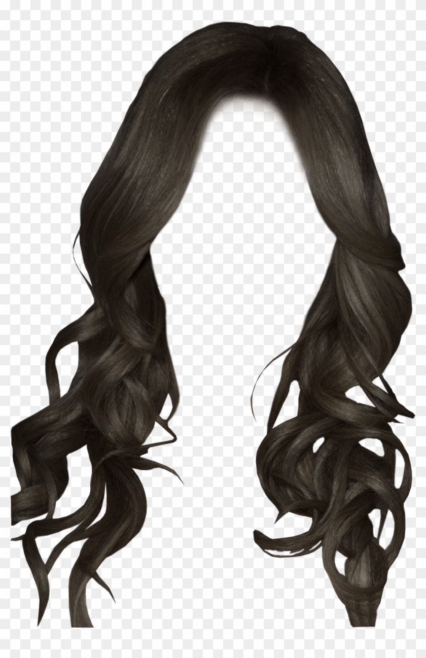 Black Hair Png - Long Hair Png Black Clipart