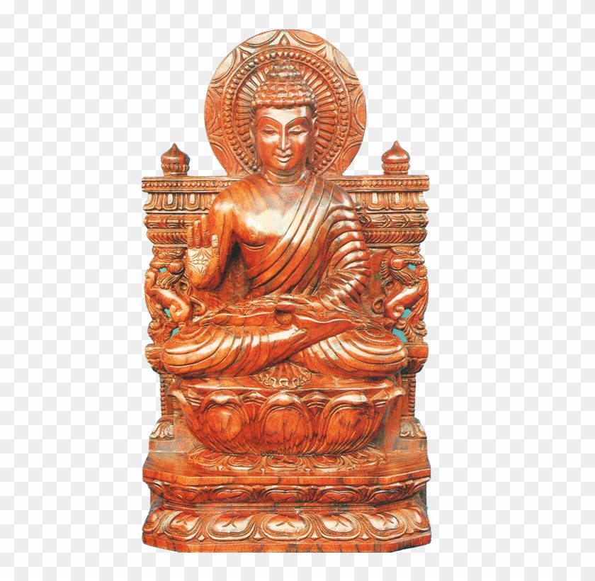 Wood Statues - Gautama Buddha Clipart