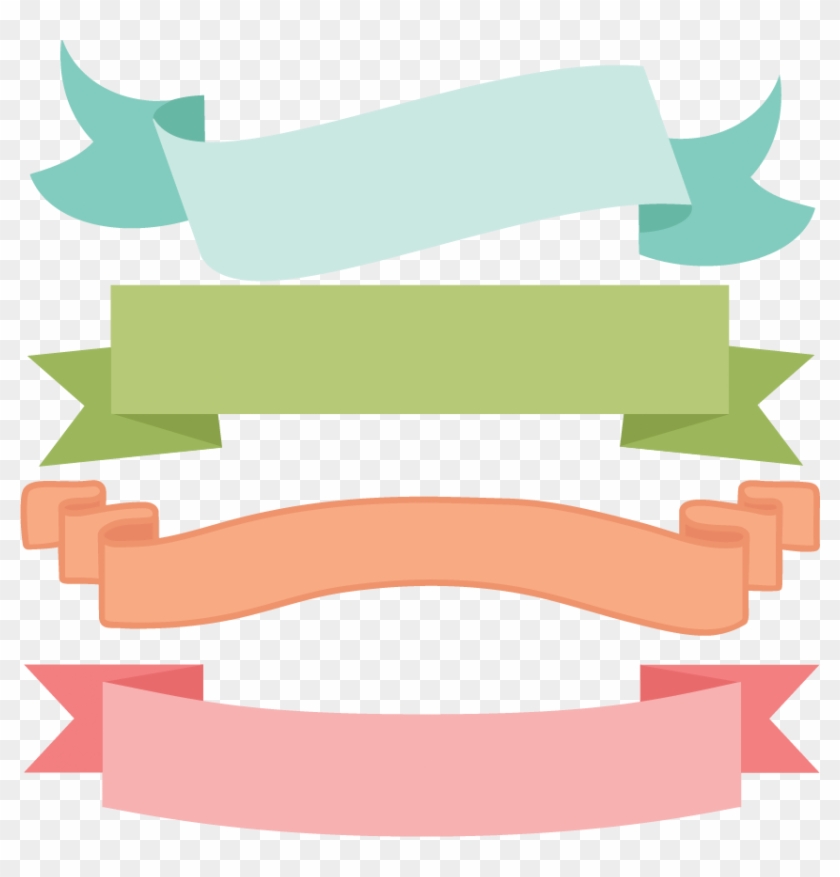 Free Snowflake Banner Clip Black And White Library - Cute Banner Clipart - Png Download