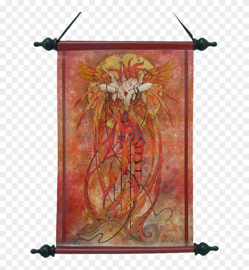 Phoenix Rising Scroll By Linda Ravenscroft - Linda Ravenscroft Phoenix Clipart #417449