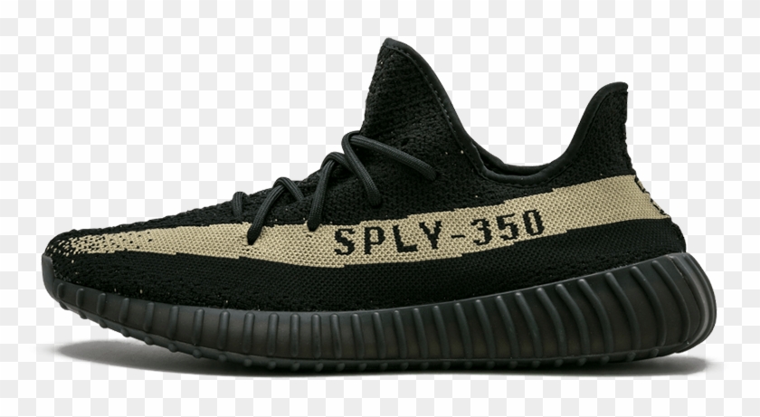 Adidas Yeezy Boost 350 V2 Unisex Core Black/green/core - Yeezy Boost 350 V2 Green Clipart #417670