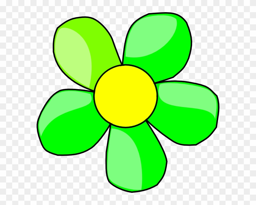 Cartoon Hawaiian Flowers - Green Flower Clip Art - Png Download #417672