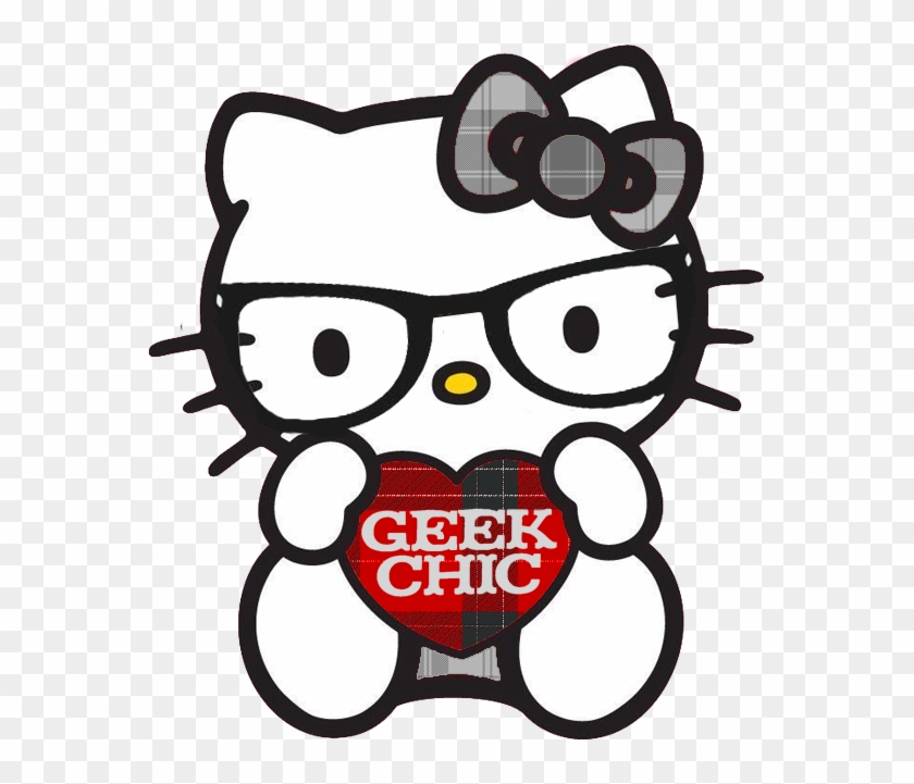 Geek Clipart Transparent - Hello Kitty In Glasses - Png Download #417755