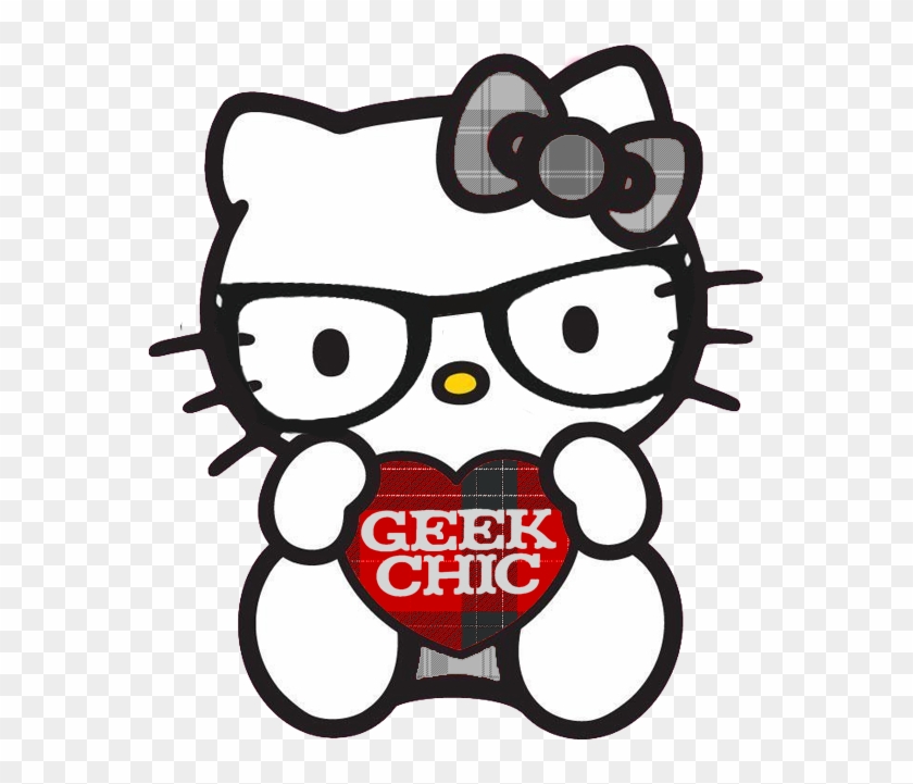 Geek Clipart Transparent - Hello Kitty In Glasses - Png Download