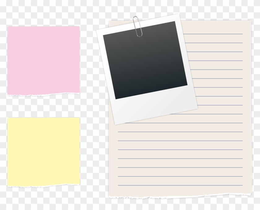 List, Polaroid, Paperclip, Photo, Post It, Note, Pink - Polaroid With Paper Clip Png Transparent Png #417896