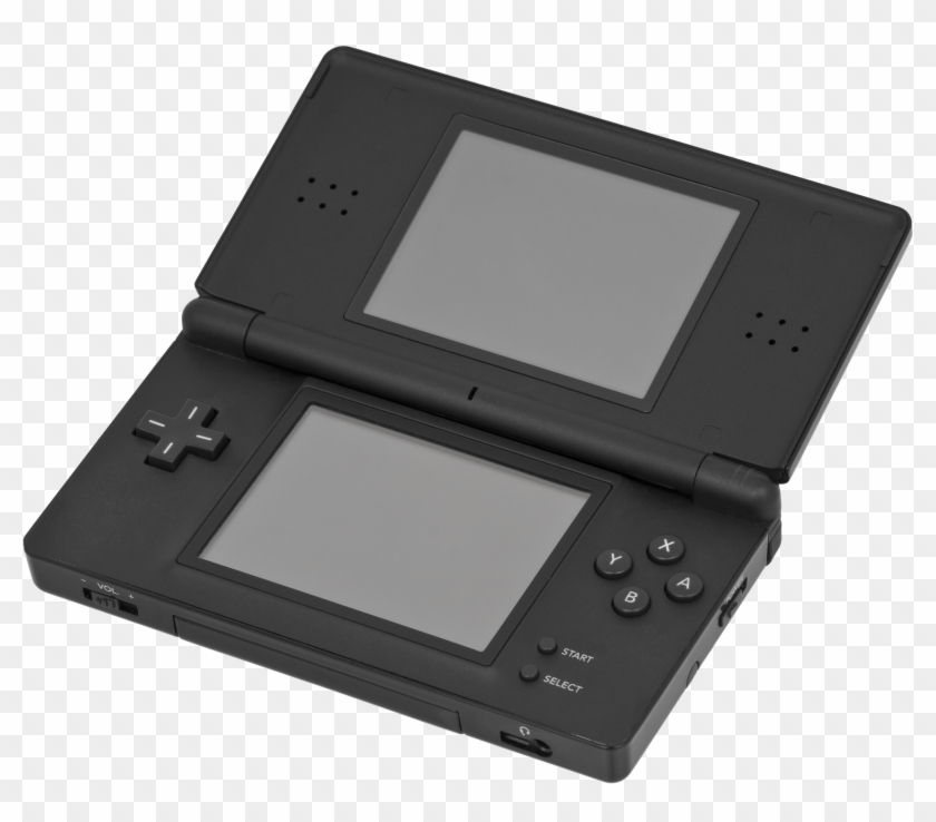 Nintendo Ds Lite Black Open - Nintendo Ds Clipart