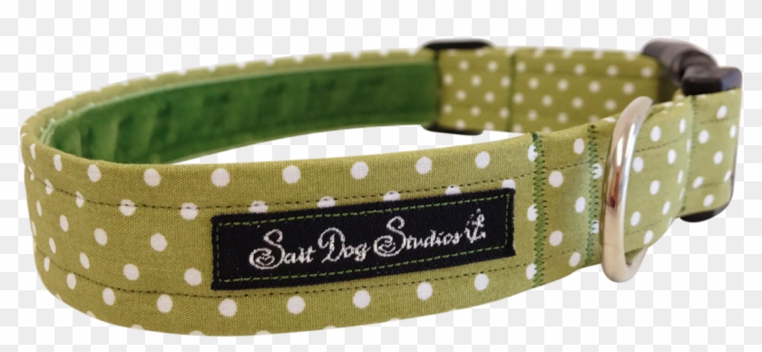 Green Polka Dot Dolly Dog Collar - Belt Clipart #418046