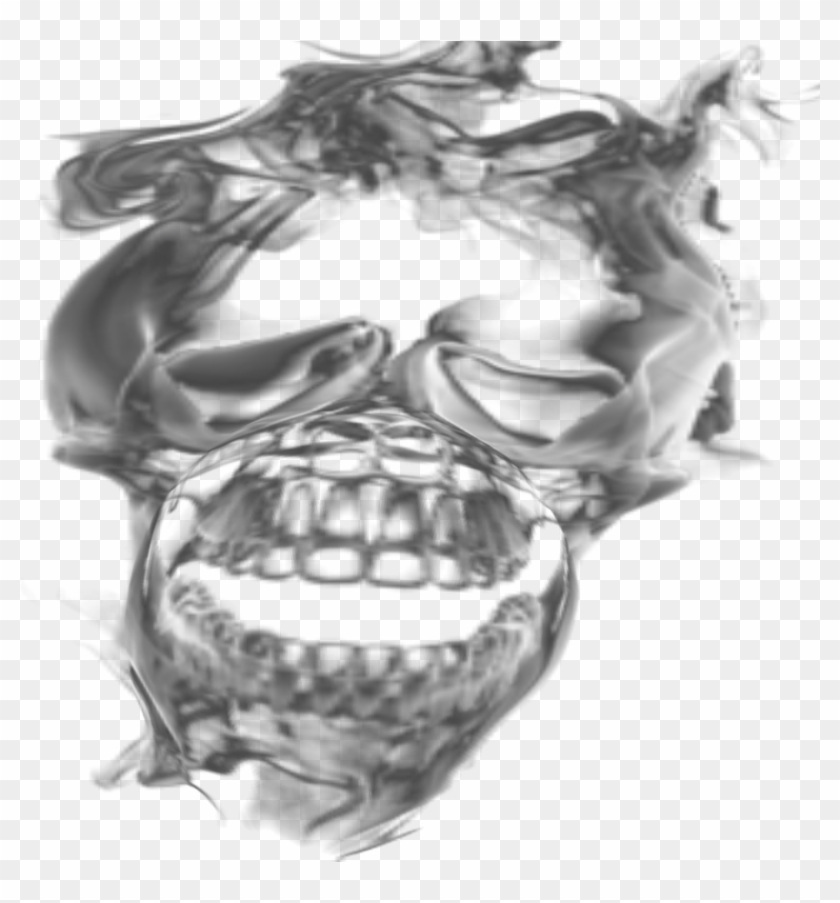 Skull Smoke Png Transparant 4 By Cakkocem - Skull In Smoke Tattoo Png Clipart