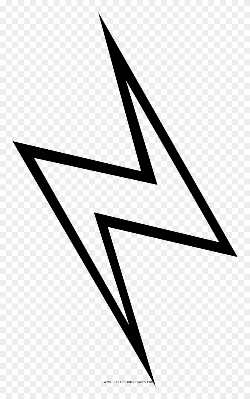 Lightning Bolt Coloring Page - Fulmine Da Colorare Clipart