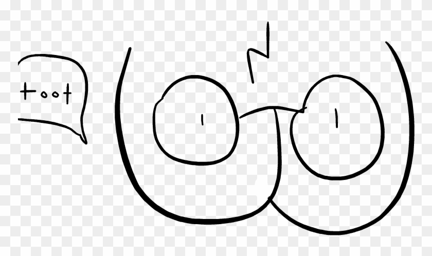 The Butt W Lightning Bolt Doodle Ly , Png Download - Line Art Clipart #418276