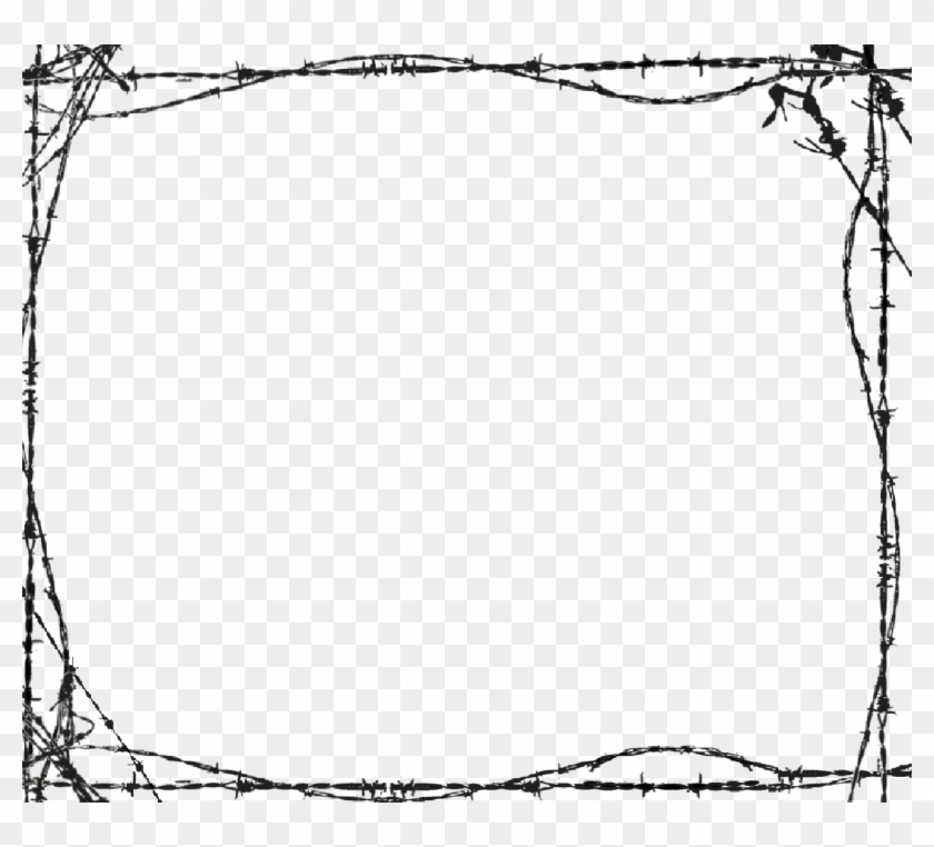Clip Art Royalty Free Stock Ziemlich Razor Clip Art - Barbed Wire Border Clipart - Png Download #418397