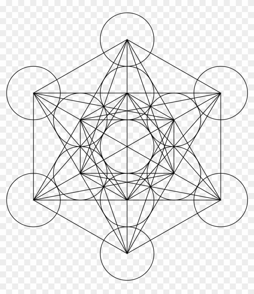 Circle Geometry, Geometric Art, Geometric Designs, - Metatron's Cube Clipart #418683
