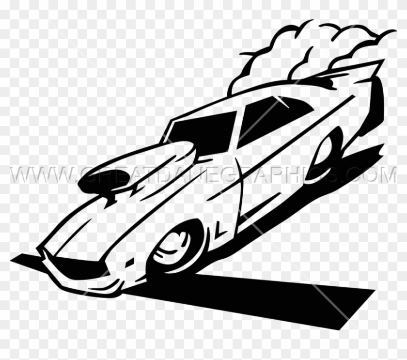 Race Car Silhouette Clip Art At Getdrawings Com - Drag Race Car Clipart - Png Download