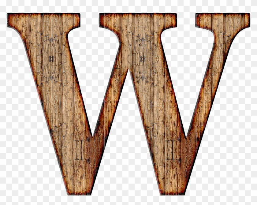 Wooden Capital Letter W Transparent Png - Letter W Transparent Background Clipart