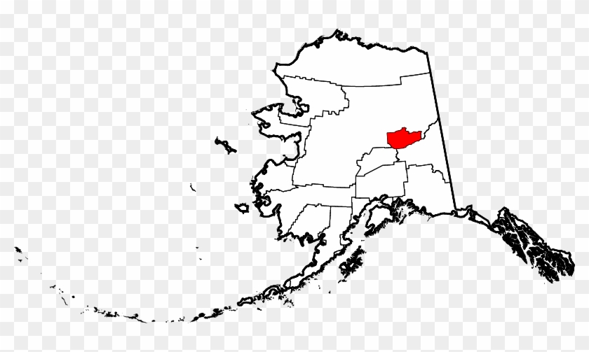 Map Of Alaska Highlighting Fairbanks North Star Borough - Fairbanks Alaska Mapa Clipart #419025