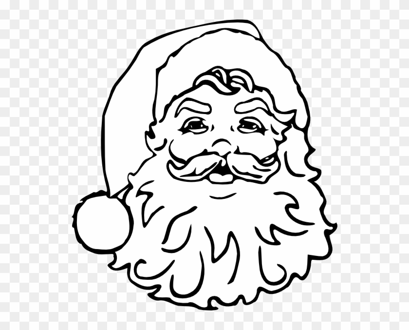 Santa No Color Svg Clip Arts 546 X 597 Px - Png Download