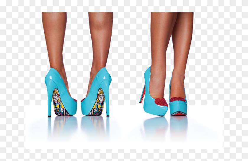 Royal Hearts Teal Legs Sprinklesandbooze - Legs In High Heels Png Clipart