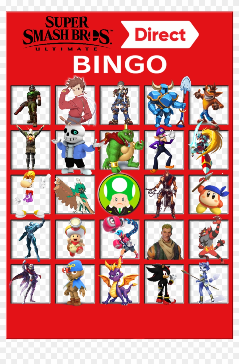 Casualnintendo - Super Smash Bros Ultimate Bingo Clipart
