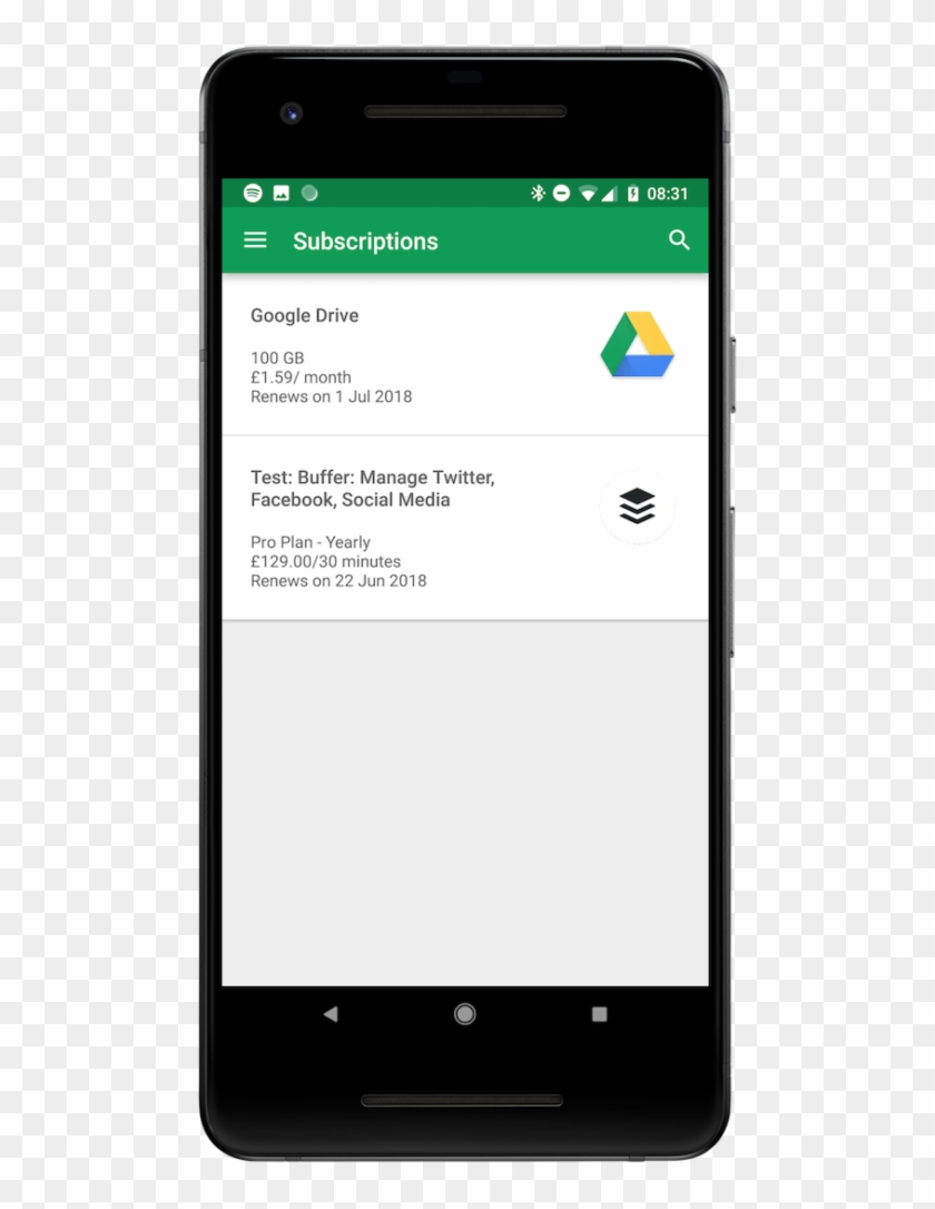 This Allows Our User To Easily See The Subscriptions - Filter Android Material Design Clipart