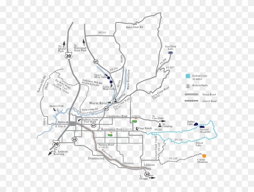 Jackass Loop - 26 Miles - Map Clipart #4101784