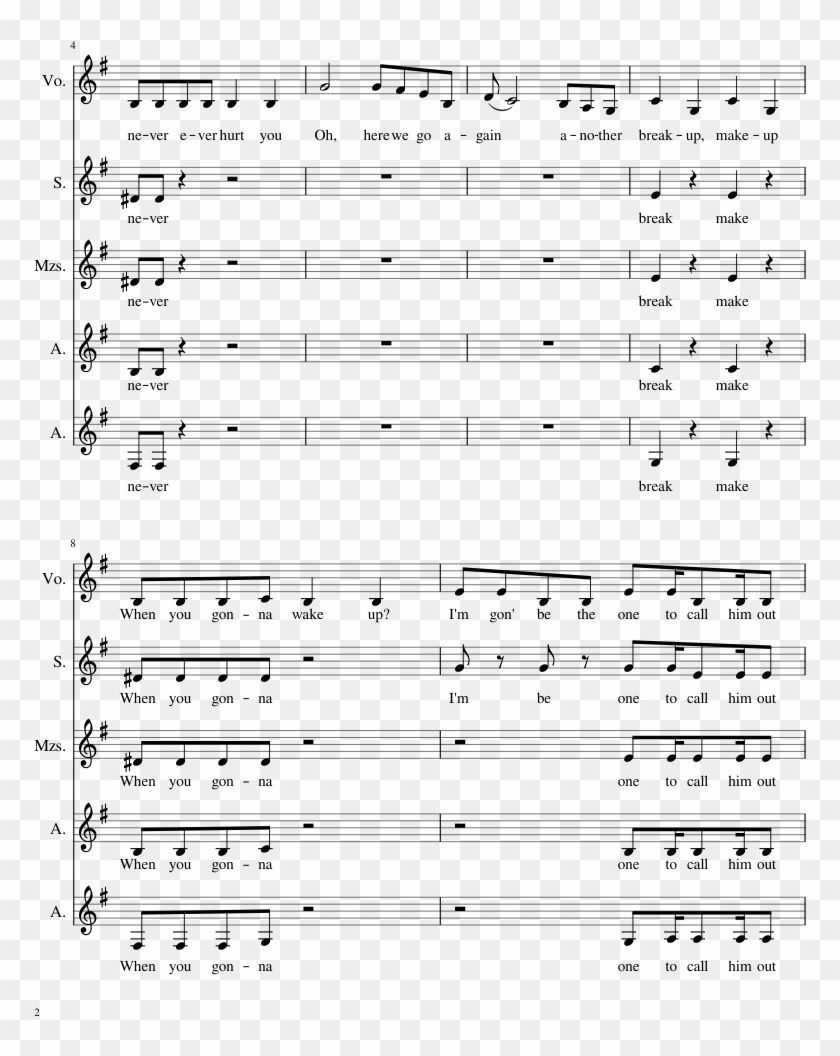 Boy Sheet Music Composed By Little Mix 2 Of 15 Pages - Music Clipart #4102107