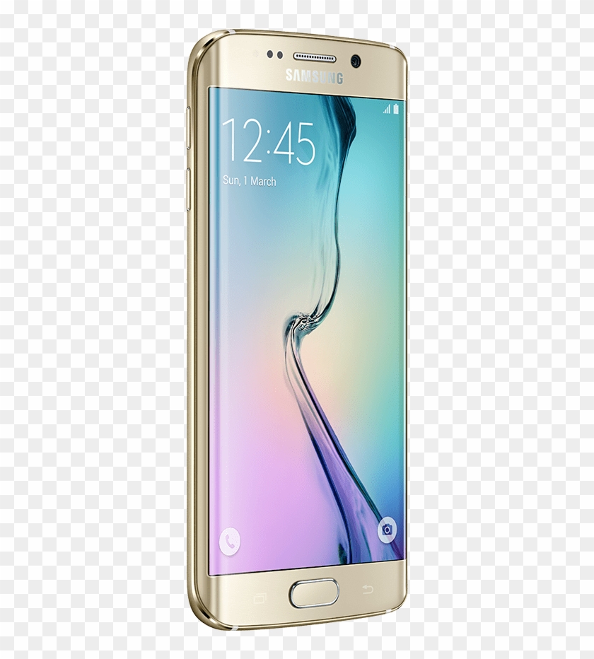 45 Degree Angled View Of Galaxy S6 Edge - Samsung S6 Edge 64gb Price Clipart #4102485