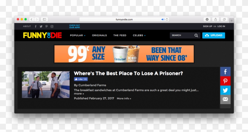 We Recently Worked With Funny Or Die To Create Some - Funny Or Die Clipart #4102489