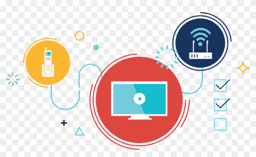 Frontier Fios Tv And Internet - Circle Clipart