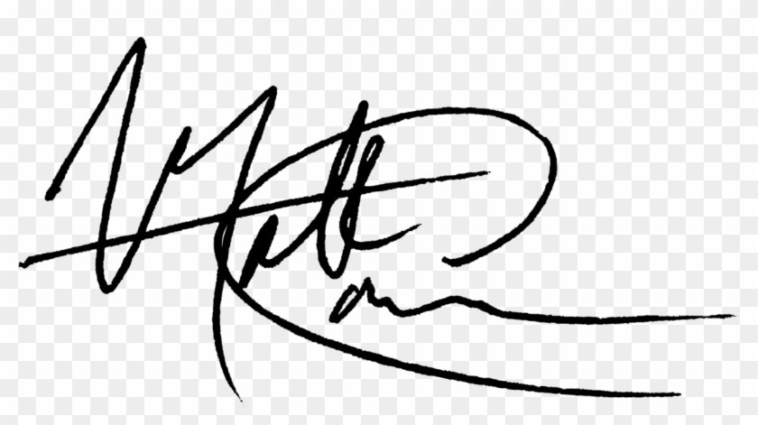 Bukowski Drawing Signature - Line Art Clipart