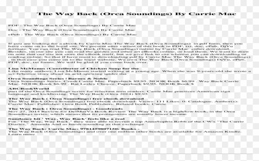 The Way Back By Carrie Englesko Srpski, Srpsko Engleski - Make A Reportby Ombudsman Clipart #4103333