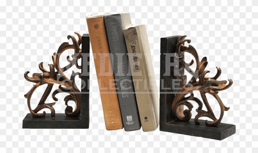 Aluminum Tree Bookend Pair 7"h, 6"w Clipart #4104138