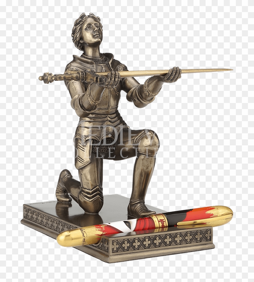 Joan Of Arc Pen Holder With Letter Opener Sword - Joan Of Arc Statue Clipart