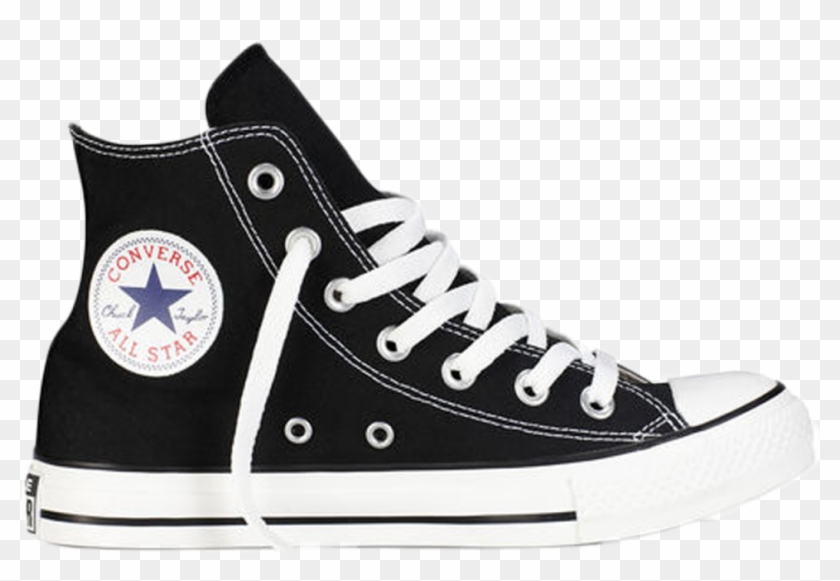 Converse All Star Hi Black White - Converse Classic Clipart