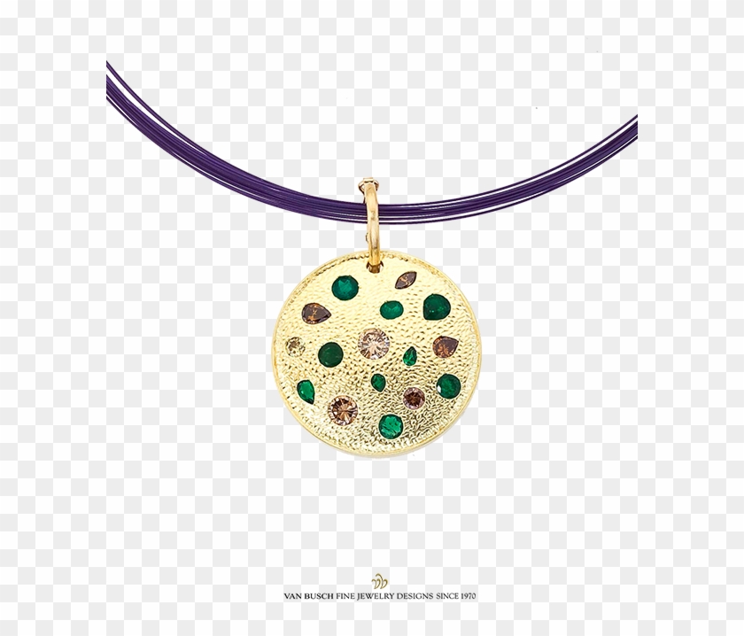 Multi-color Diamond And Emerald Gold Sphere Van Busch - Locket Clipart