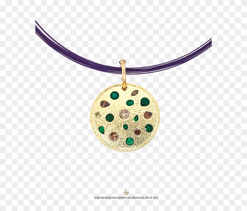 Multi-color Diamond And Emerald Gold Sphere Van Busch - Locket Clipart #4105246