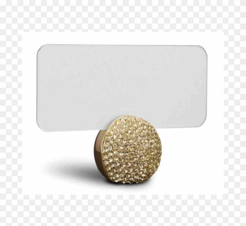 Pave Sphere Place Card Holders, Gold Clipart