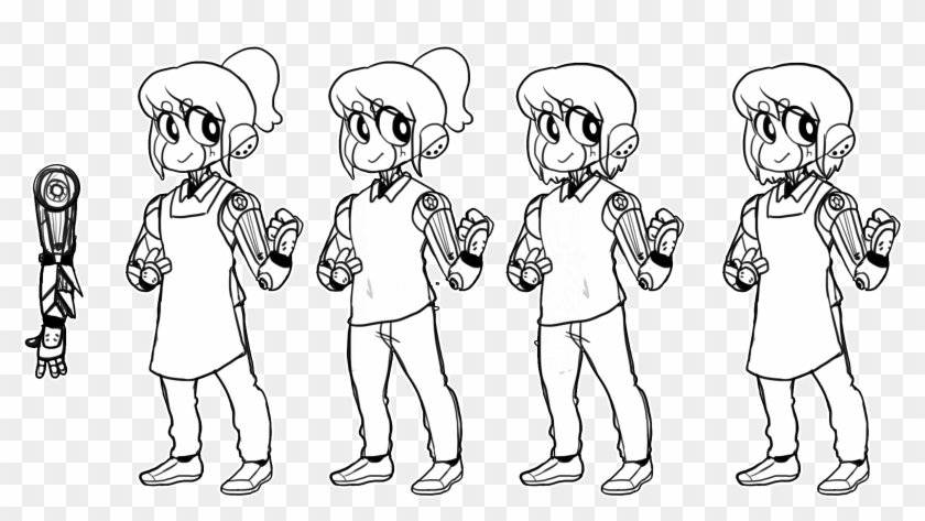 She Got A Dress With An Apron, Because Those Are The - Cartoon Clipart #4105432