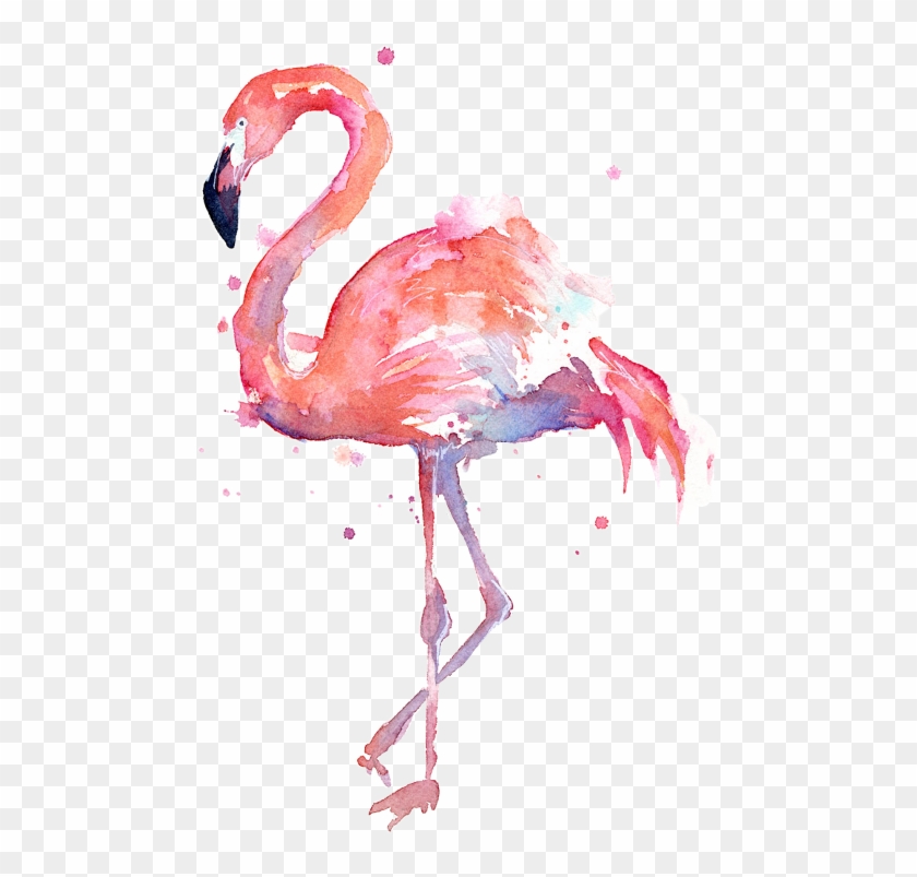 Flamingo Clipart Jpeg - Flamingo Watercolor Painting - Png Download